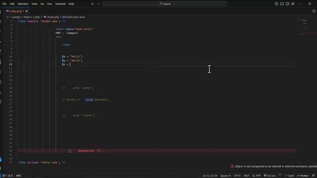 Compact Function In PHP смотреть онлайн