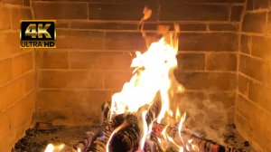 Камин с костром для медитации и расслабления со звуком потрескивающего костра 4К-видео