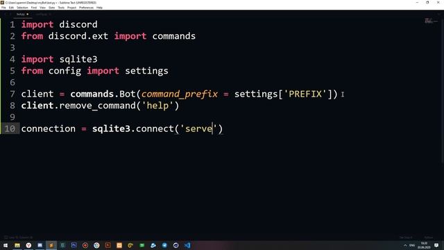 Экономический Бот DISCORD PYTHON [ 1 ] | Создание бота и небольшой кусок кода смотреть онлайн