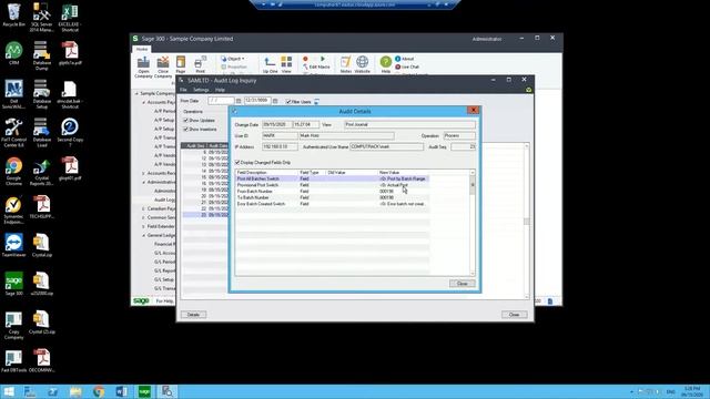 Sage 300 Audit Logger Demo смотреть онлайн
