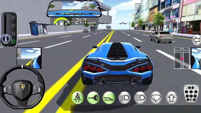 3D Driving Class - Blue Ferrari Car In Gas Station Refuel Gas - Android Gameplay смотреть онлайн