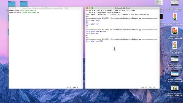python input and comments смотреть онлайн