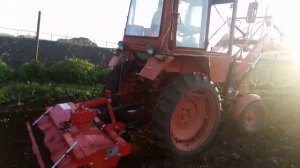 Трактор т25 и фреза. Часть 1