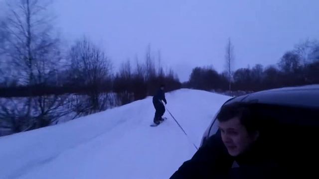 Покатушка на сноуборде и ватрушки смотреть онлайн