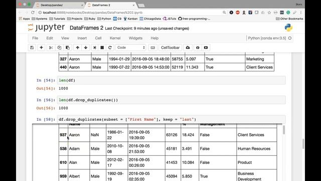 9 DataFrames II The drop duplicates Method смотреть онлайн