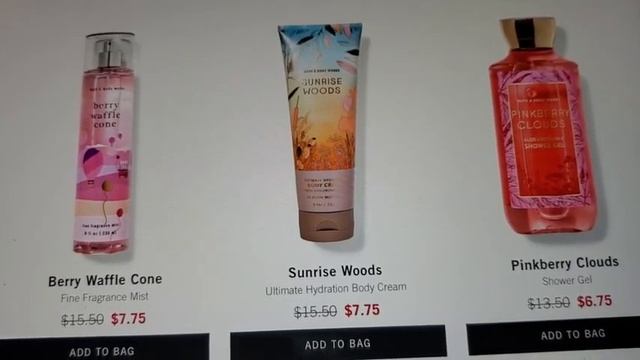 Bath And Body Works Fall 50% Sale
