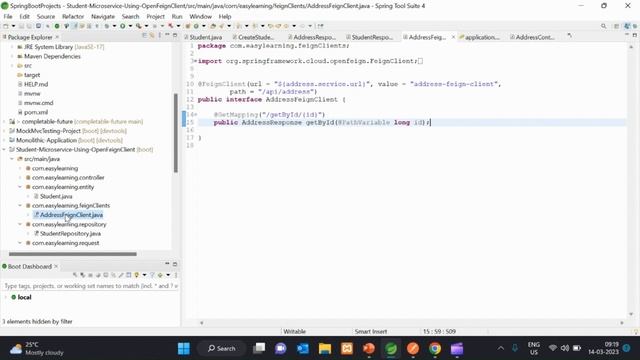 Student Microservice using OpenFeign client// Easy Learning Channel смотреть онлайн