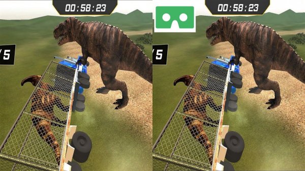 Dino Zoo Transport 3D VR video 3D SBS VR box google cardboard