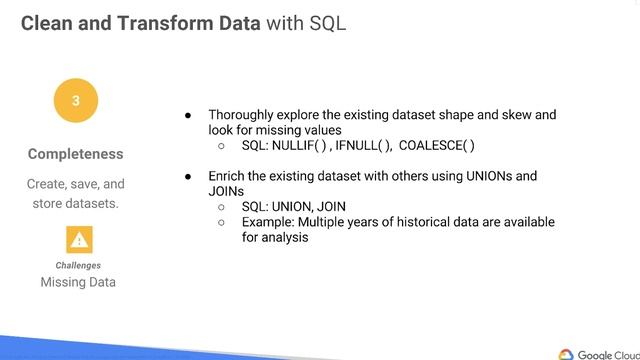 Clean and Transform Data using SQL - Exploring and Preparing your Data with BigQuery смотреть онлайн
