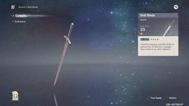 Genshin Impact - Wanderer's Trail: Open Shortcut Wheel and Select Inventory Equip Dull Blade (2020) смотреть онлайн