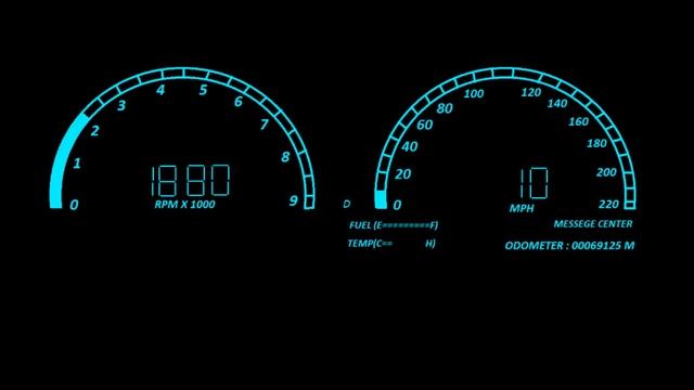 Digital Gauges Startup and 0-88 MPH смотреть онлайн