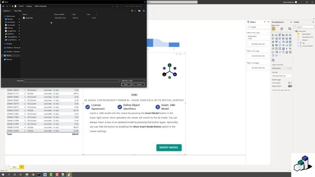3D Power BI visual of a BIM quantity takeoff with external pricing information - in depth tutorial. смотреть онлайн