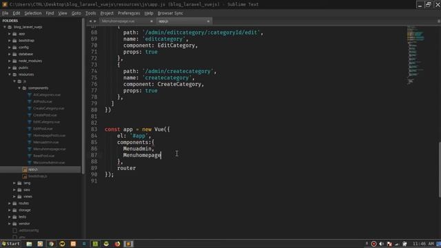 Membuat Blog dengan Laravel 5.8 + VueJS - Part 19 | Sidebar Menu смотреть онлайн
