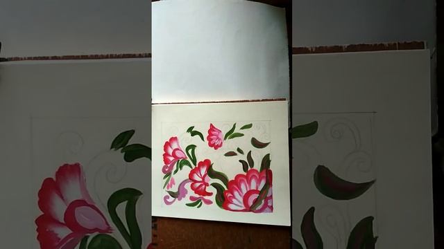 Flower Design painting #paintingforbeginners #drawingforbeginners #paintingshorts #viral #art смотреть онлайн