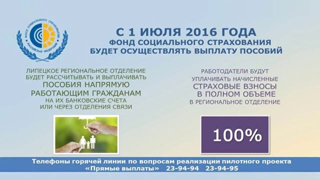 ГУ - ЛРО ФСС РФ пилотный проект "Прямые выплаты" смотреть онлайн