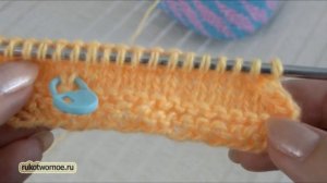 Три петли вместе лицевой c наклоном влево и вправо|С центральной петлей сверху