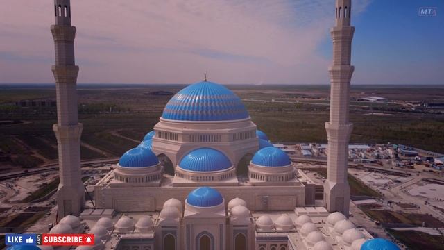Grand Mosque of Nur Sultan City, Aerial Cinematic VID. смотреть онлайн