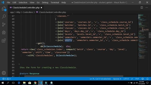 Laravel 6 Student Information System Part 20 Class Scheduled Table Relationship (Part1) Episode 6 смотреть онлайн