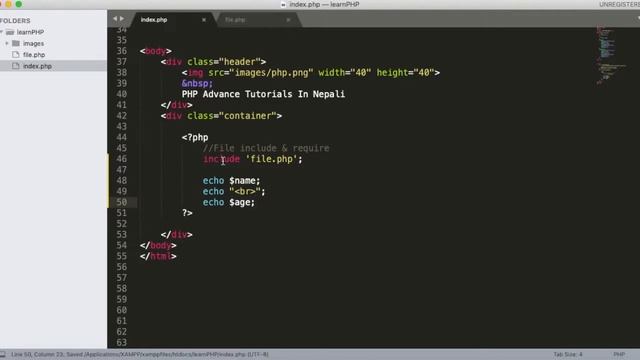 Include and Require Function in PHP || PHP Advance Tutorial in Nepali смотреть онлайн