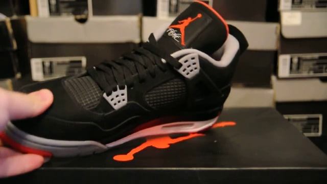 Обзор Air Jordan IV (4) Retro ''Black/ Red'' (''Bred'') смотреть онлайн