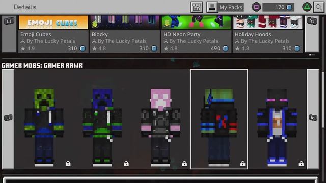 Minecraft: Gamer Mobs Skin Pack Closer Look!