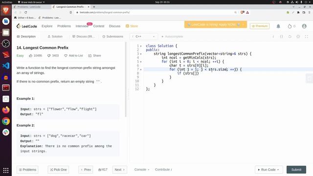 Longest Common Prefix (Leetcode 14) in Telugu смотреть онлайн