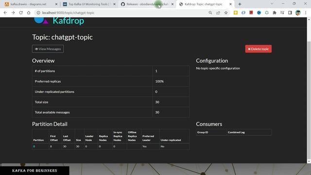 Monitoring of Kafka Cluster - Kafdrop || Chapter 1 || Day 13 смотреть онлайн