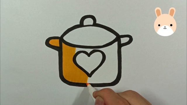 Draw a pot for children / Рисуем кастрюлю для детей / bolalar uchun panani chizish смотреть онлайн