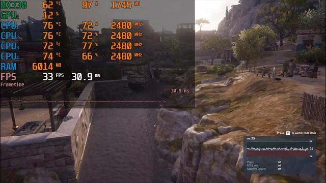 Assassin's Creed Odyssey: Intel i5-1035G1 + MX330 смотреть онлайн