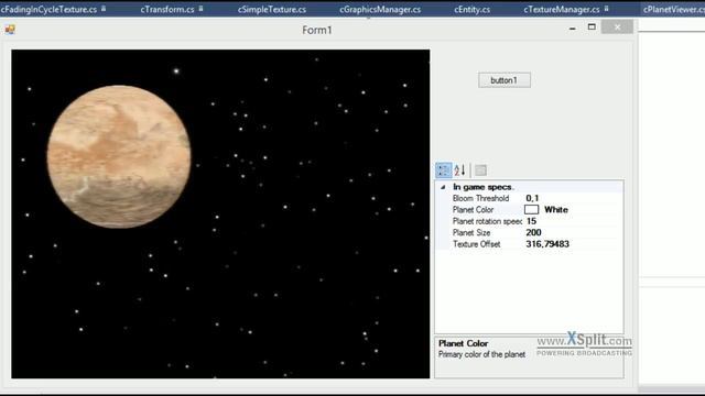 Starfield, rotating planet. смотреть онлайн