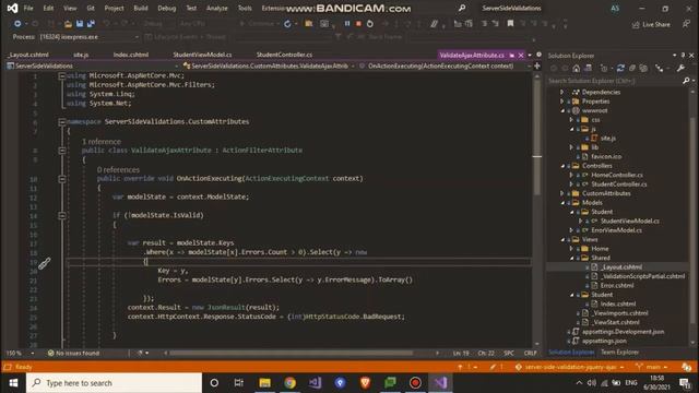 Server Side Validation - ASP.NET Core MVC - jQuery POST смотреть онлайн