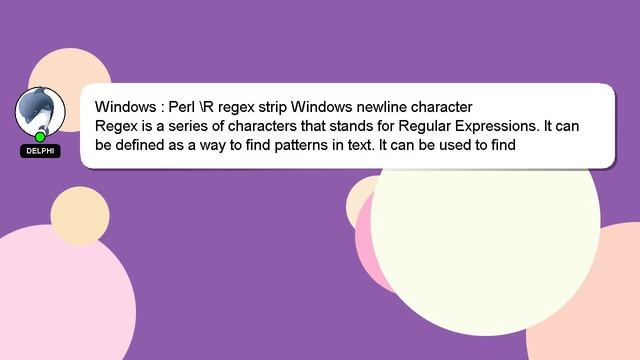 Windows : Perl \R regex strip Windows newline character смотреть онлайн