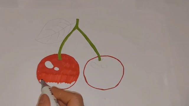 How to draw a cherry | Шиенің суретін салу|Как нарисовать вишню смотреть онлайн