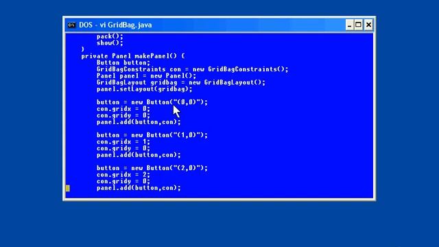86.Java Intro -Chapter12.Placing Components in a Window-Lesson4.The GridBag Layout Manager pt. 1 смотреть онлайн