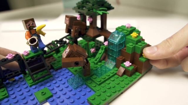 ОБЕЗЬЯНЫ В MINECRAFT! Обзор Китайского набора LEGO Майнкрафт от BELA 10961 смотреть онлайн