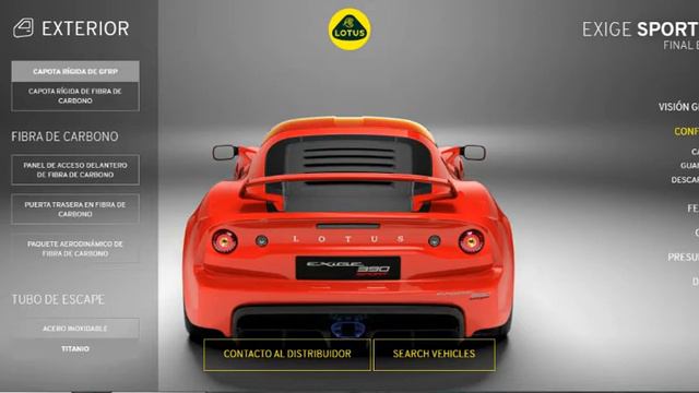 Configurador Lotus Exige Sport 390 Final Edition смотреть онлайн