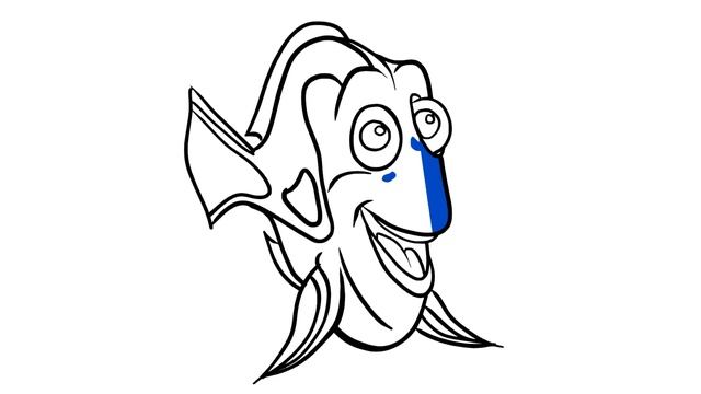 Dory drawing for kids | Finding Nemo | Draw and Color смотреть онлайн