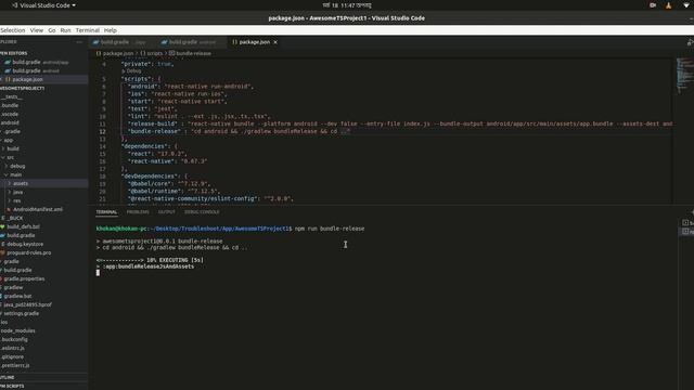 create release bundle | .aab file | react-native смотреть онлайн