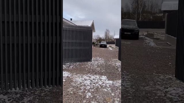 Встречайте! Полностью непрозрачные современные автоматические ворота в стиле Hi-tec. смотреть онлайн