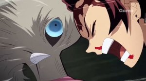 Переозвучка КРД. Танджиро против Иноске