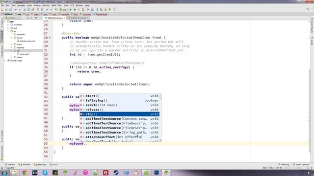 Learn Android Studio 22 How to stop, pause and play music in MediaPlayer смотреть онлайн