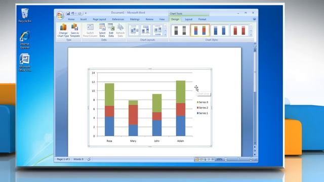 How to make a Column (Vertical Bar) Graph in Microsoft® Word 2007 смотреть онлайн