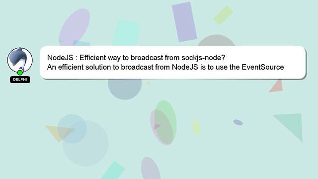 NodeJS : Efficient way to broadcast from sockjs-node? смотреть онлайн