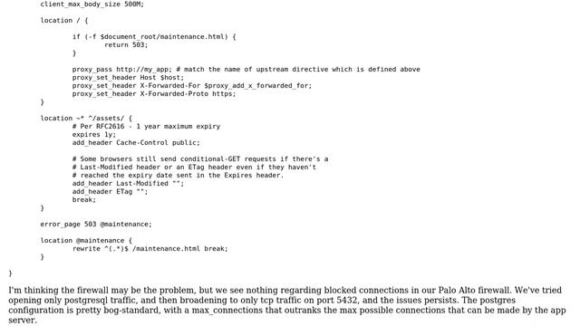 Eventual 504 Gateway Timeouts when Nginx/Puma Rails App server is contacting a PostgreSQL... смотреть онлайн