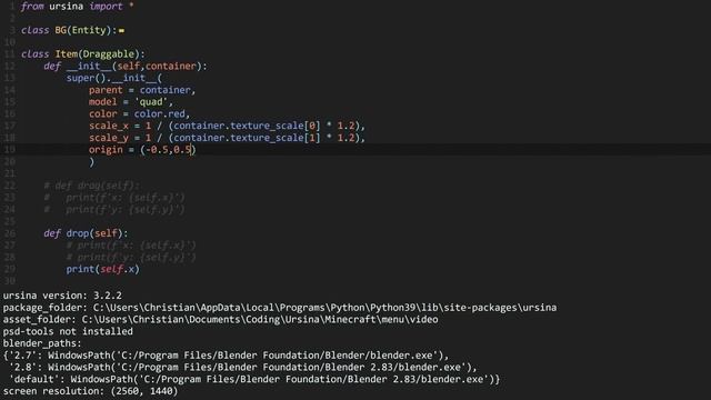 Creating A Minecraft Style Menu In Python [Ursina]