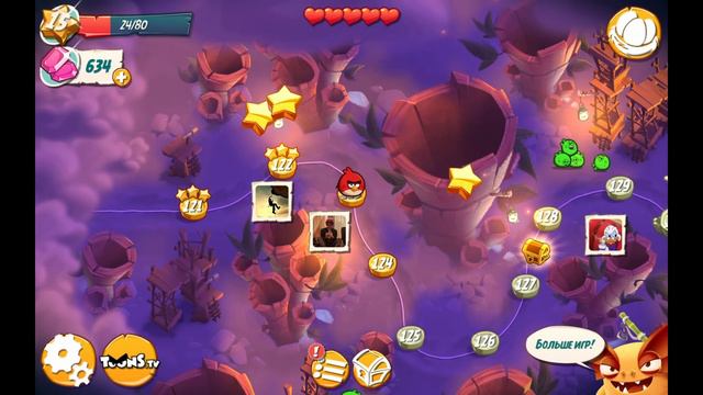 Angry Birds 2 #46 123 124 ЖИРНОЕ БОЛОТО Геймплей Прохождение Gameplay Walkthrough смотреть онлайн