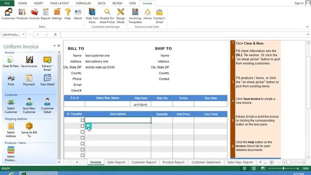 Excel Invoice software - quick start смотреть онлайн
