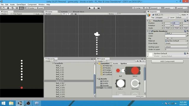 2. How to make a Block breaker game - Input & Target Balls - Unity Tutorial смотреть онлайн