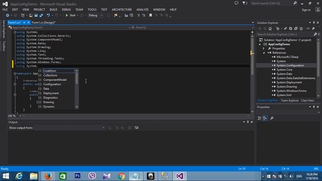 How to Use ConnectionString from App config file in Visual Studio C# смотреть онлайн