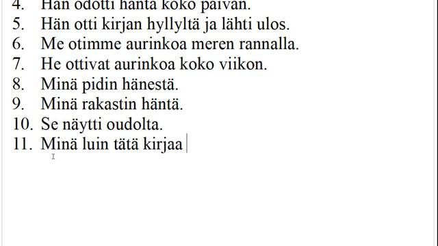 ФИНСКИЙ ЯЗЫК ДО АВТОМАТИЗМА. УРОВЕНЬ А2. IMPERFEKTI. OSA 2.